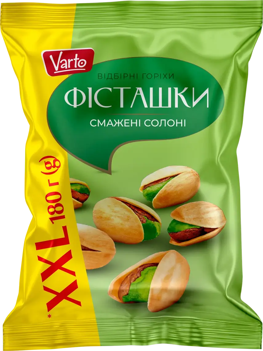 Фісташки Varto смажені солоні 180 г