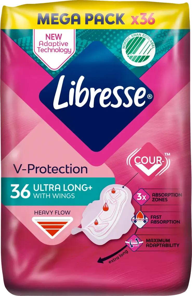 Прокладки гігієнічні Libresse Ultra Long Wings 3 мм 36 шт