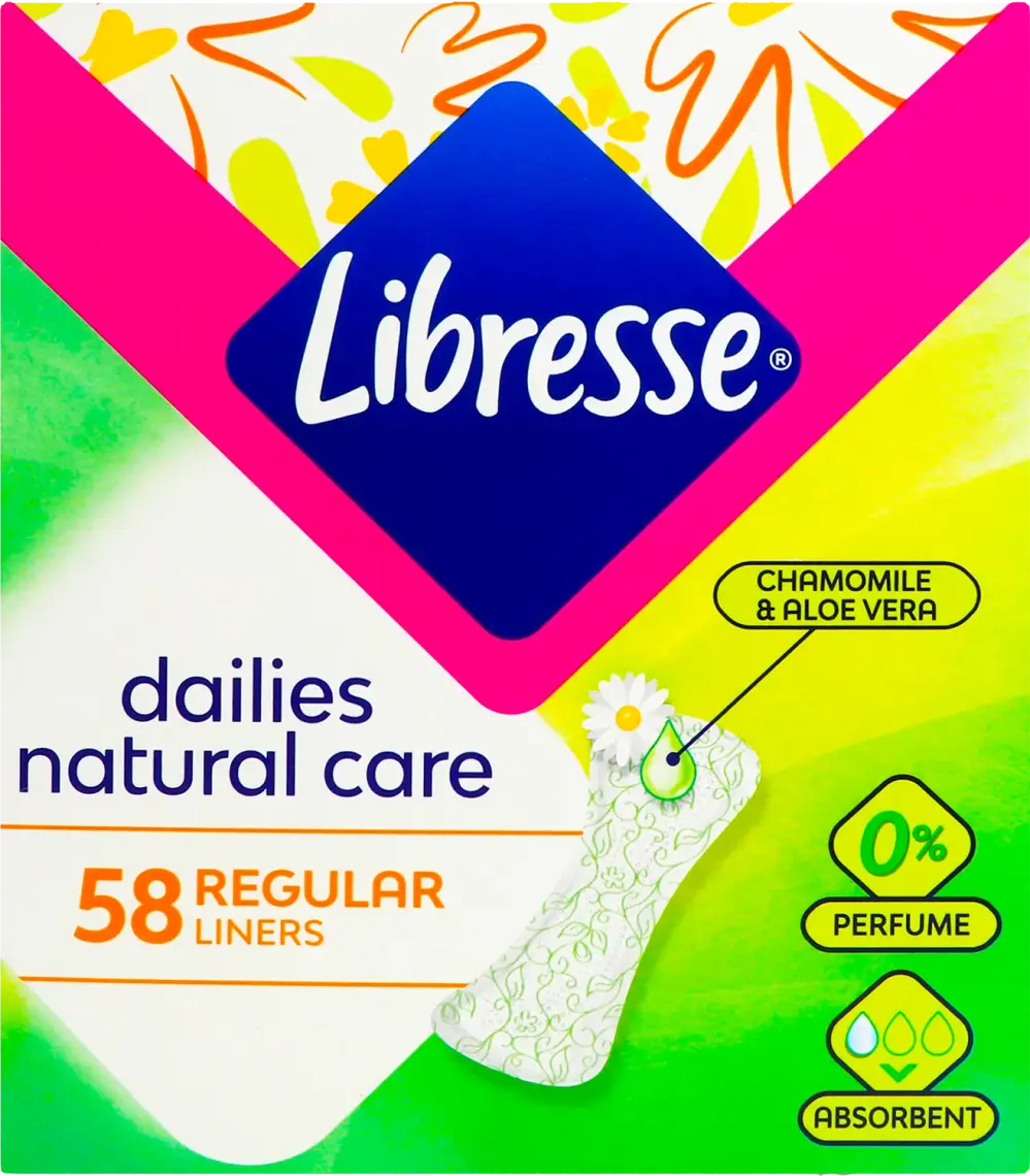 Прокладки Libresse Regular Natural Сare щоденні гігієнічні 58 шт