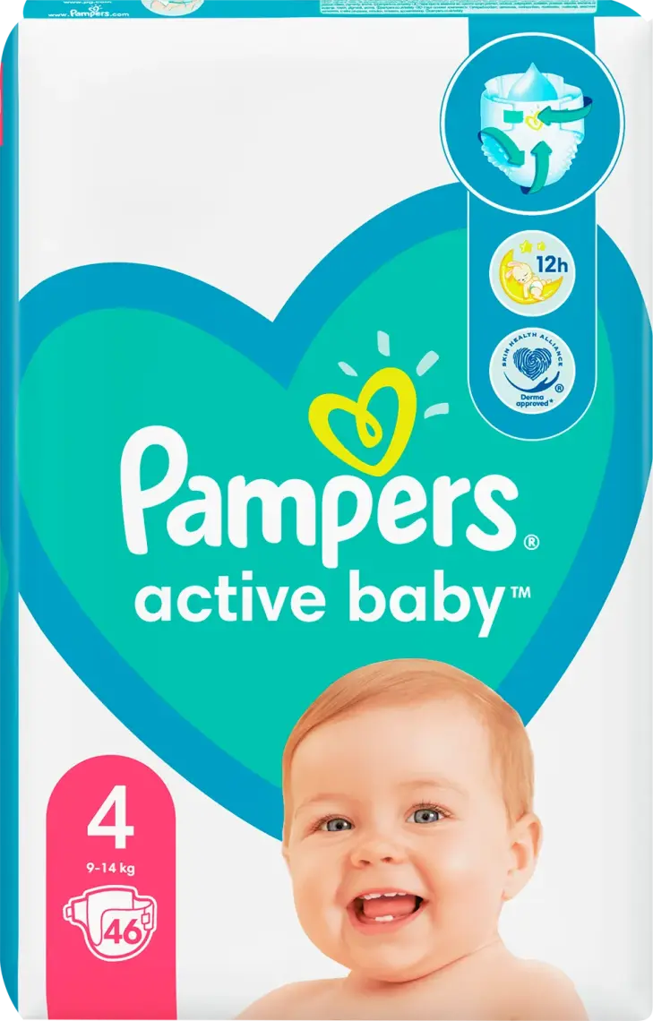 Підгузники Pampers Active Baby 4 Maxi 9-14 кг 46 шт