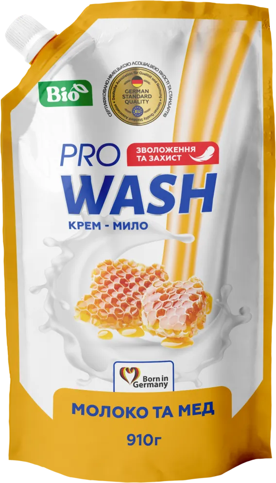 Рідке крем-мило Pro Wash Молоко та мед 910 г