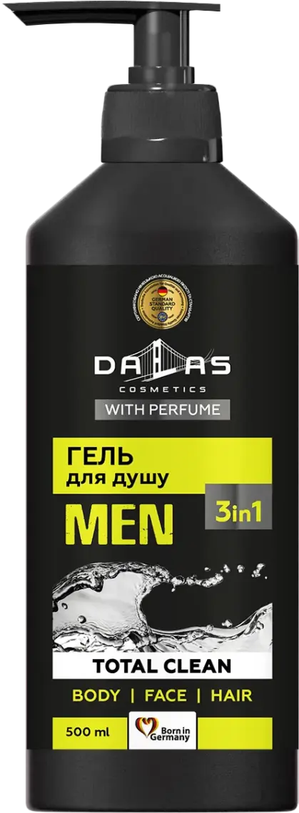 Гель для душу Dalas Men 3в1 Total clean чоловічий 500 г