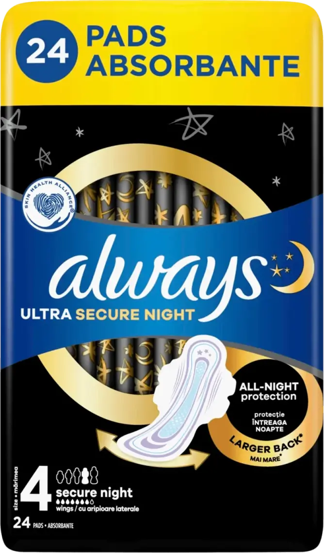 Прокладки Always Ultra Quattro Secure Night 24шт