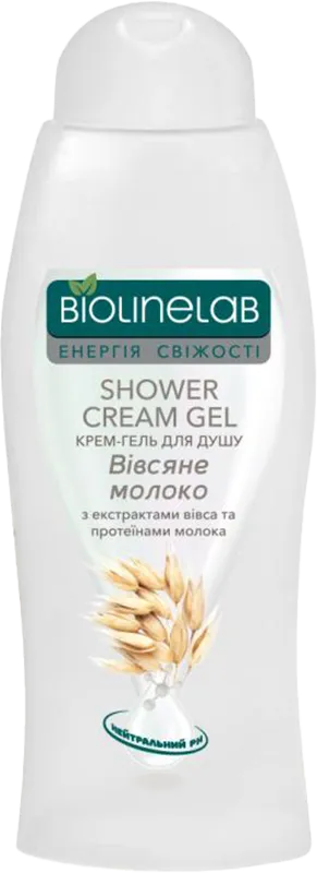 Крем-гель для душу Biolinelab Вівсяне молоко 400 мл