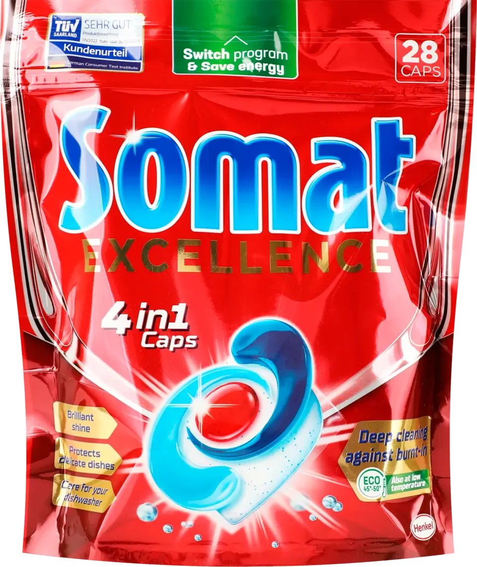 Капсули для миття посуду Somat Excellence 4in1 28 шт