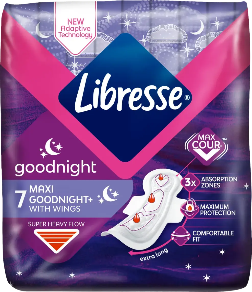 Прокладки гігієнічні Libresse Maxi Goodnight 7 шт