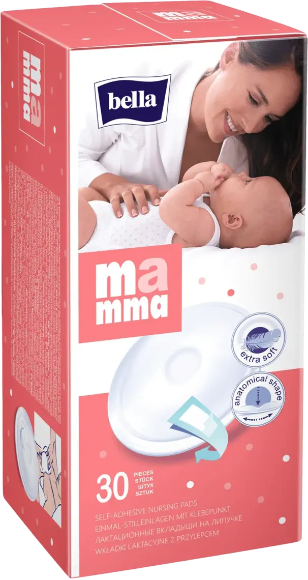 Вкладки Bella Мamma лактаційні з липкою смужкою 30 шт