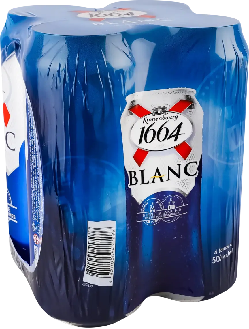 Пиво Kronenbourg 1664 Blanc світле пшеничне 4.8% 4х500 мл