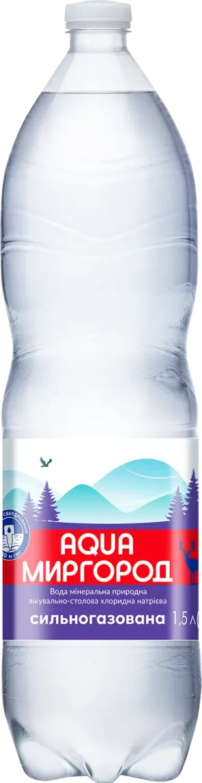 Вода питна Varto Aqua Миргород природна сильногазована 1,5 л