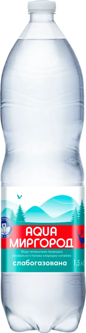 Вода питна Varto Aqua Миргород природна слабогазована 1,5 л