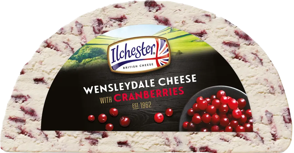 Сир Ilchester Wensleydale з журавлиною 43% ваговий