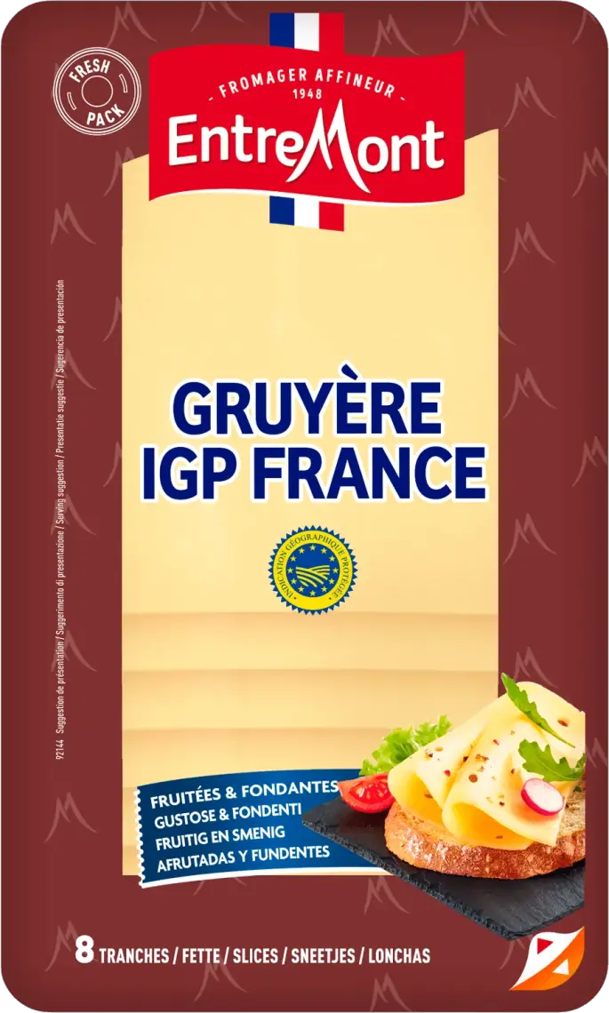 Сир Entremont Gruyere PGI 45% нарізка 200 г