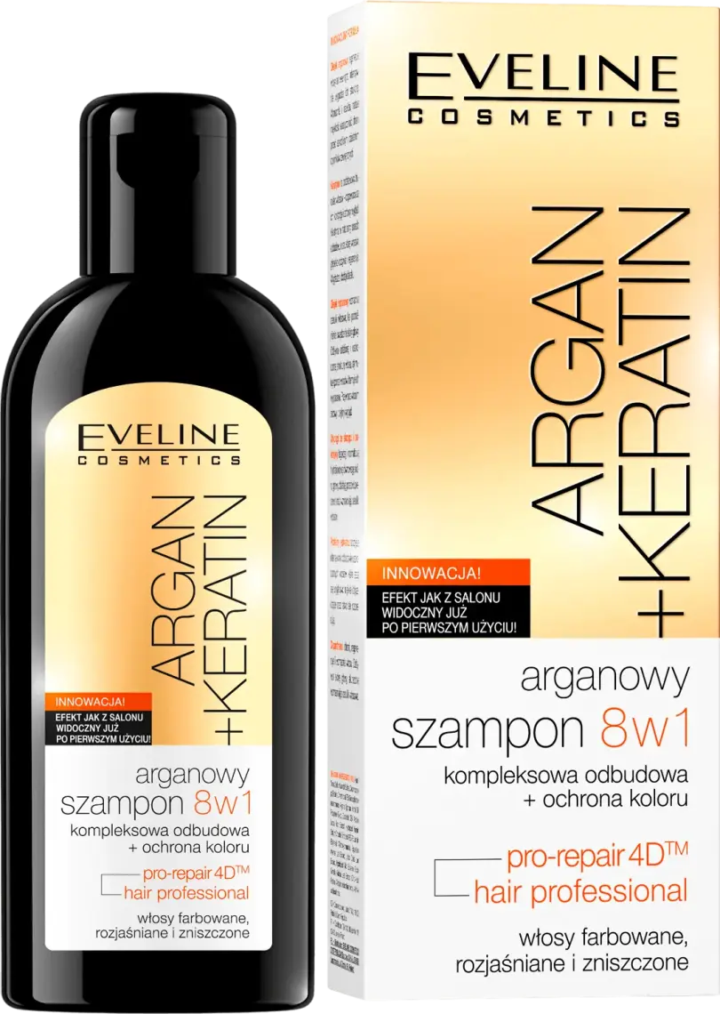 Шампунь для волосся Eveline Argan Keratin з аргановою олією 8-в-1 150 мл