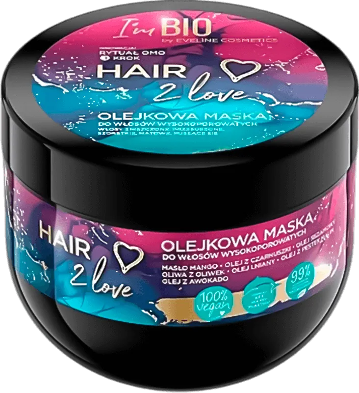 Маска для волосся Eveline Hair 2 Love з високою пористістю 300 мл