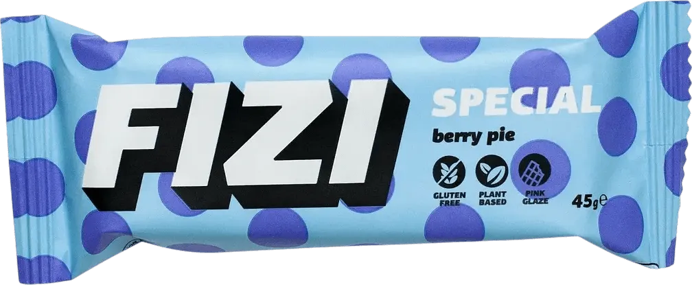 Батончик Fizi Berry Pie без цукру у рожевому шоколаді 45 г