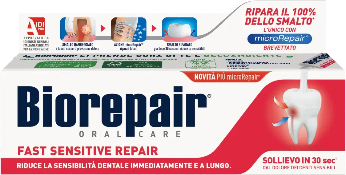 Зубна паста Biorepair Швидке позбавлення чутливості 75 мл