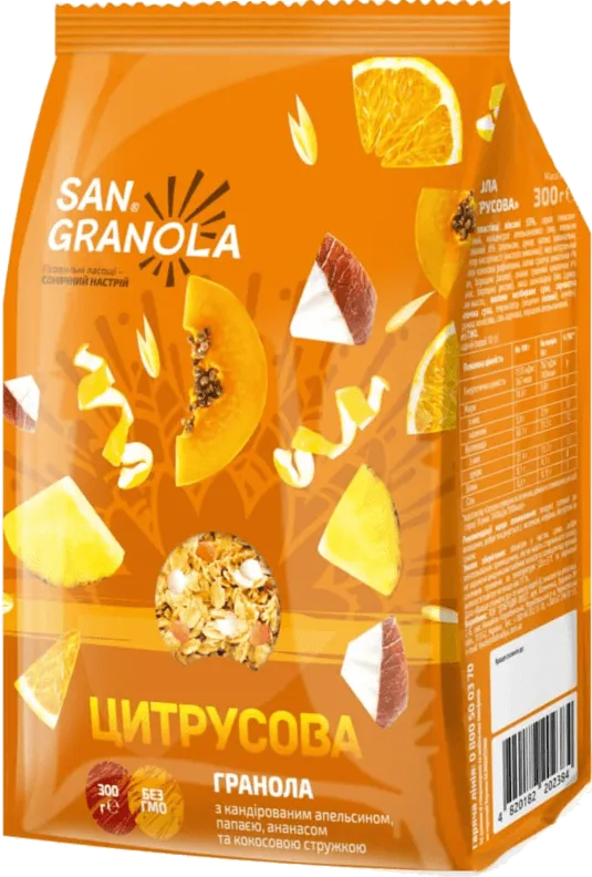 Гранола San Grano цитрусова 300 г