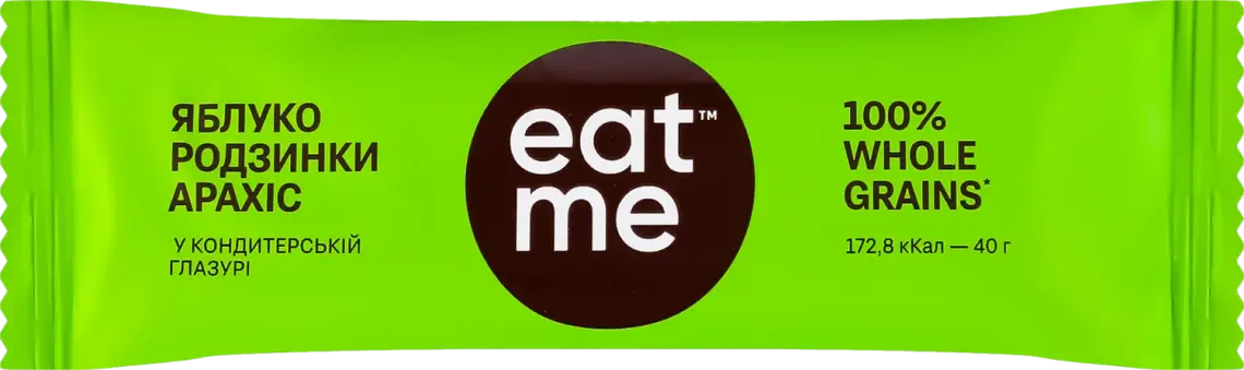 Батончик Eat Me родзинки-яблуко-арахіс та злаки 40 г