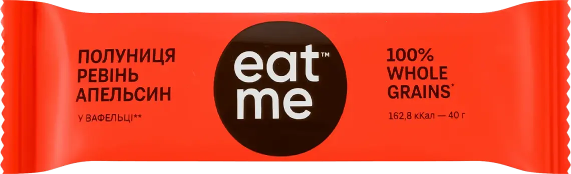 Батончик Eat Me полуниця-ревінь-апельсин 40 г