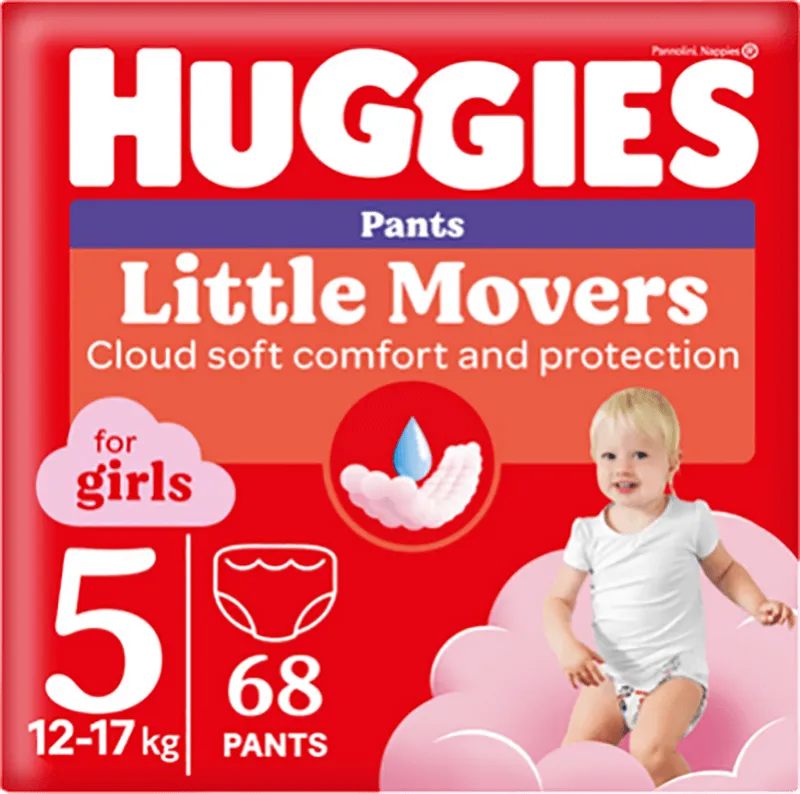 Підгузники-трусики Huggies для дівчат 5 Box 68 шт