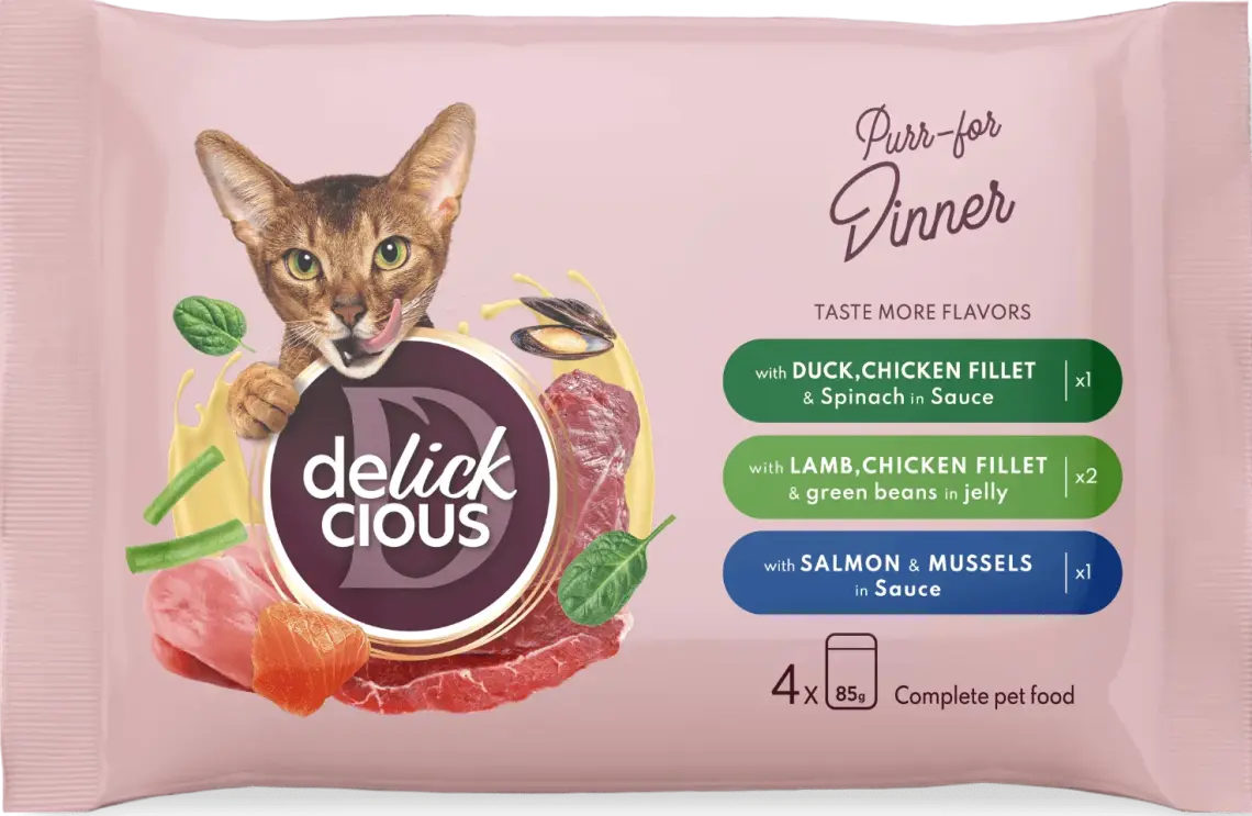 Корм для котів Delickcious набір №3 340 г