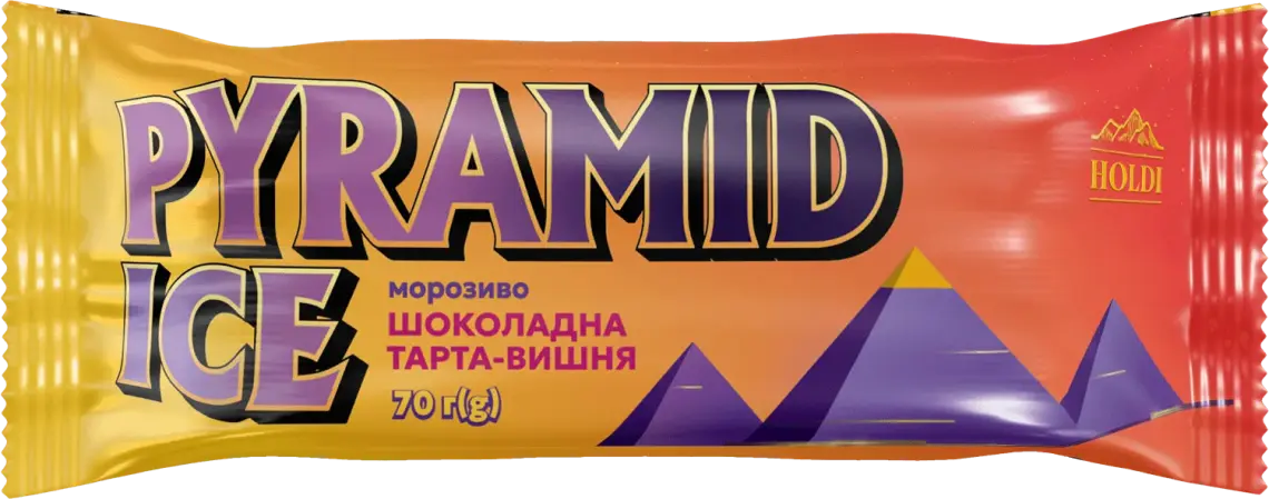 Морозиво Holdi Pyramid Ice Шоколадна тарта-вишня в молочному шоколаді 70 г