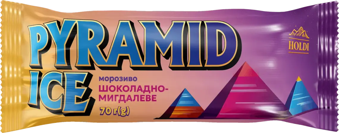 Морозиво Holdi Pyramid Ice шоколадно-мигдалеве в молочному шоколаді 70 г