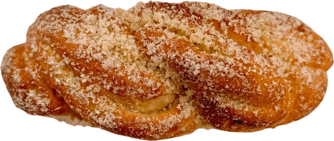 Булочка здобна Косичка з цукровою крихтою вагова