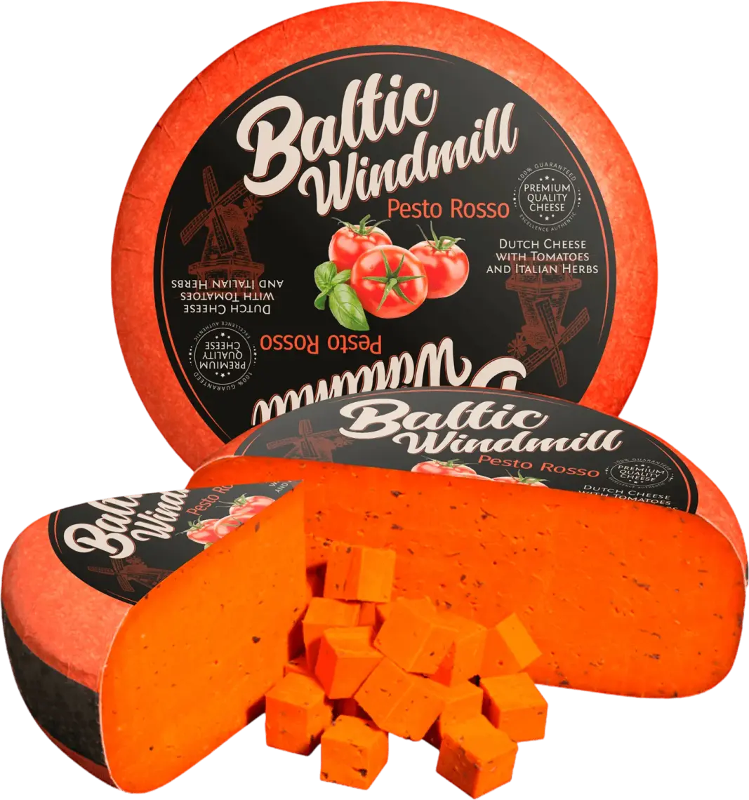 Сир Baltic Windmill Pesto Rosso твердий 50% ваговий