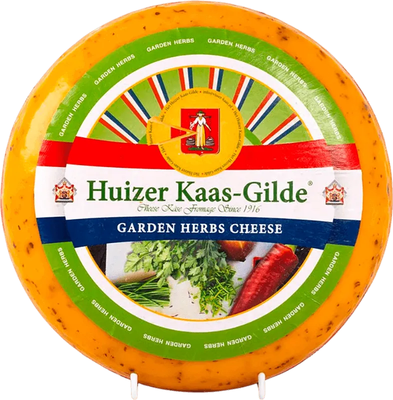 Сир Huizer Kaas Gilde Гауда молодий з садовими травами 50% ваговий