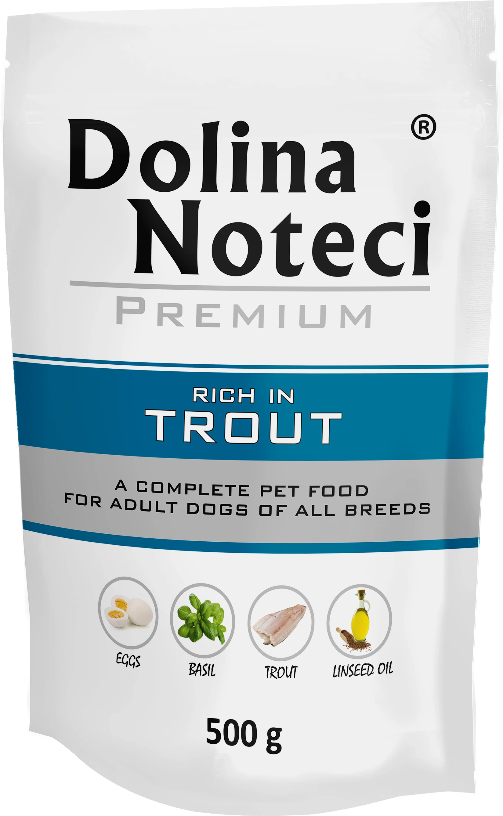 Корм вологий для собак Dolina Noteci Premium з фореллю 500 г (5902921300854)