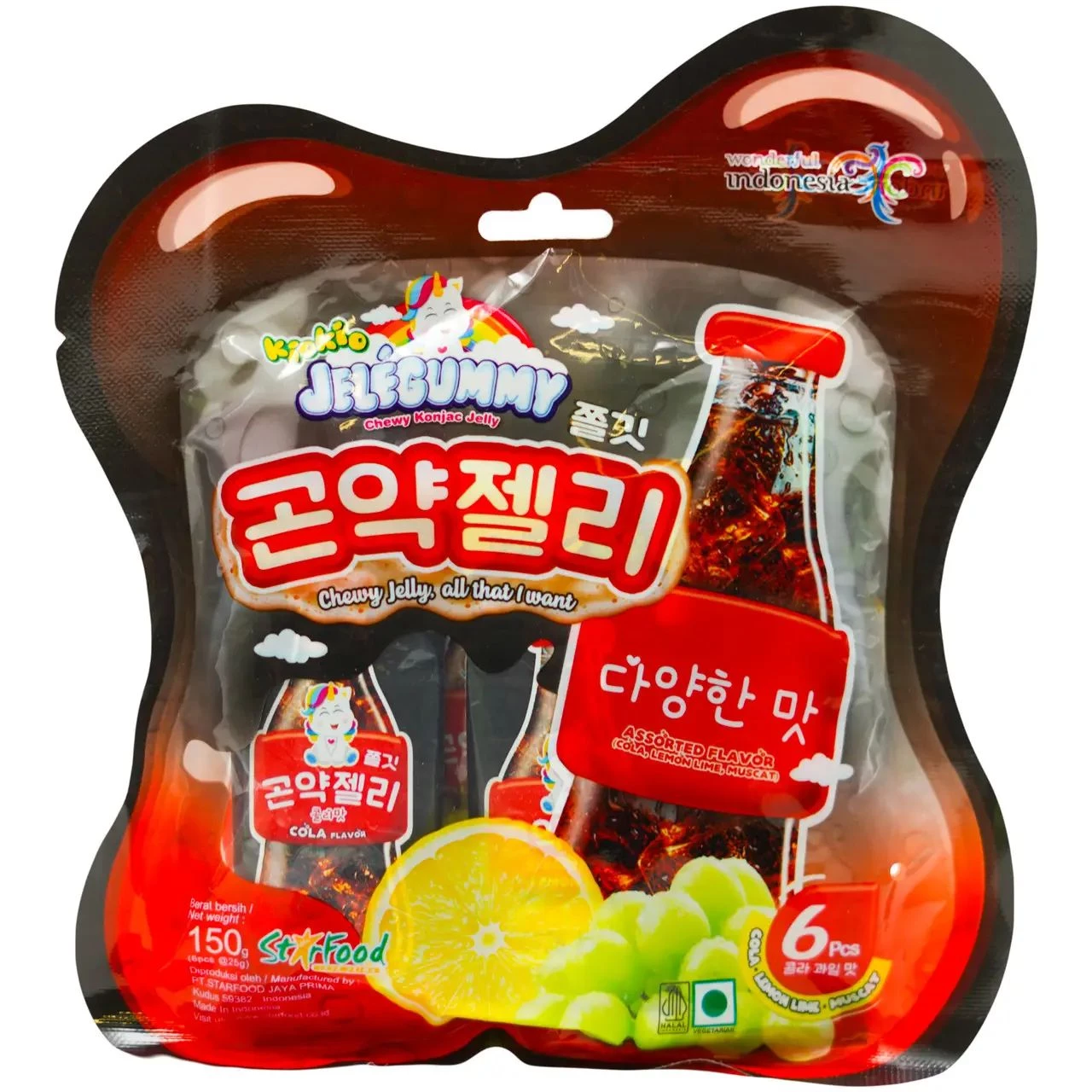 Цукерки желейні Kiokio Cola Pack Series 150 г (8997011280953)