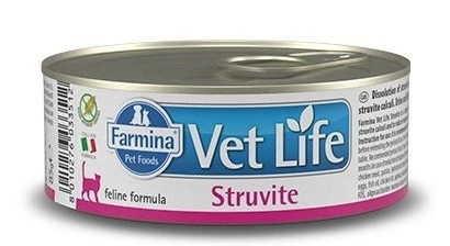 Вологий лікувальний корм для котів 85 г. Farmina Vet Life Struvite дієтичне живлення, для розчинення струвітних уролітів