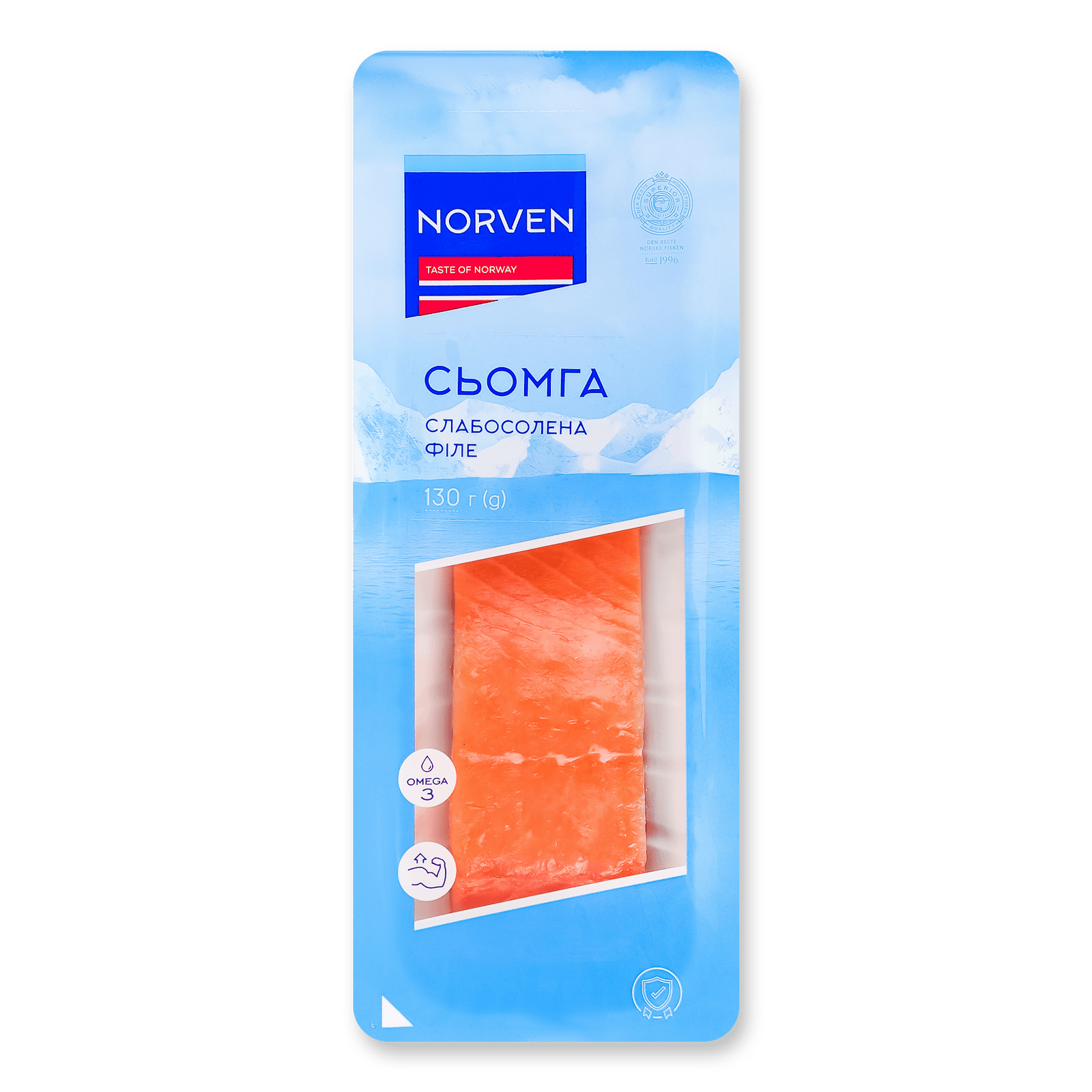 Сьомга Norven філе-шматок слабосолена, 130г