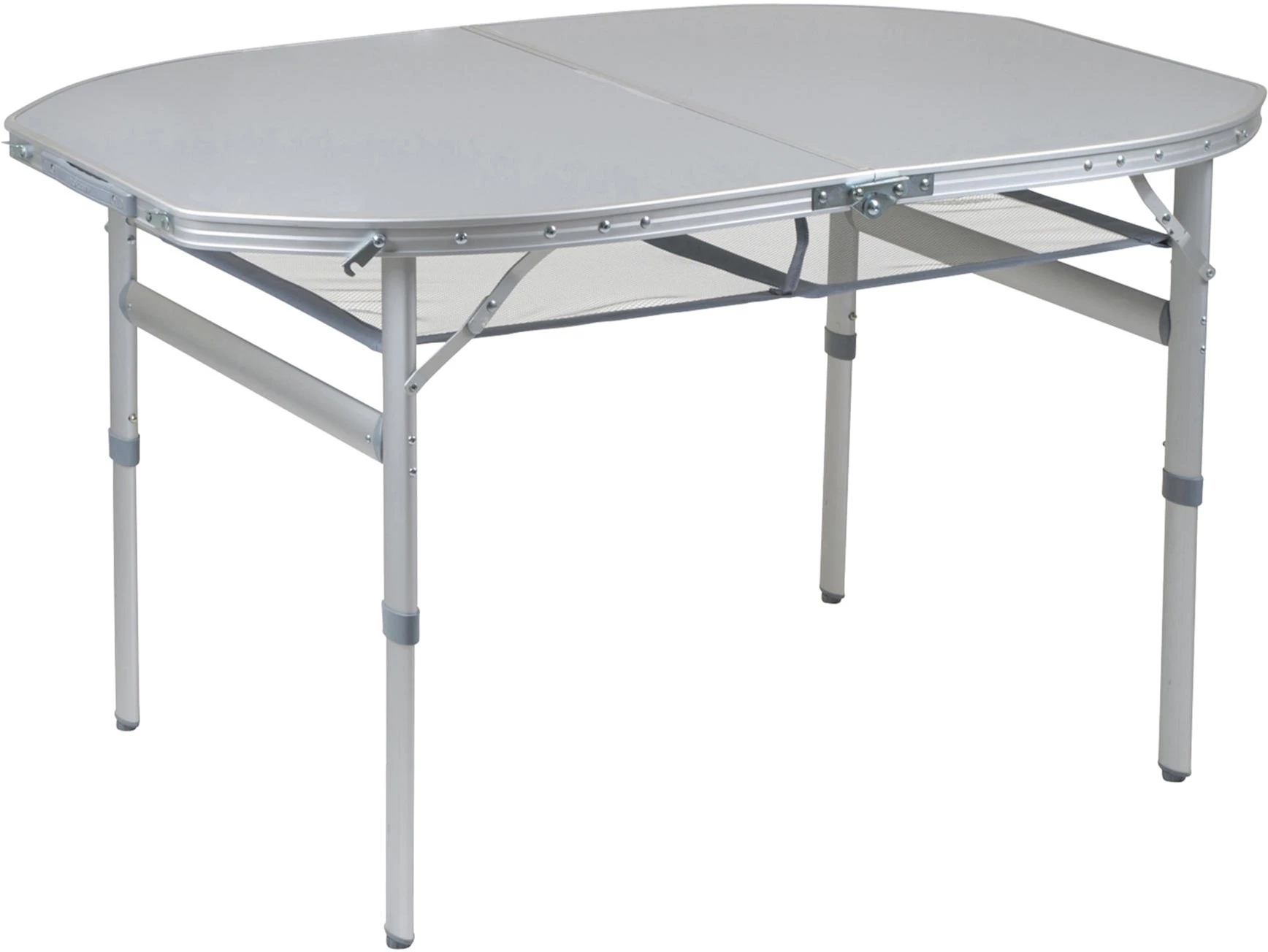 Стіл розкладний Bo-Camp Premium Oval сірий, алюміній, з сіткою, 120x80 см (DAS302789)