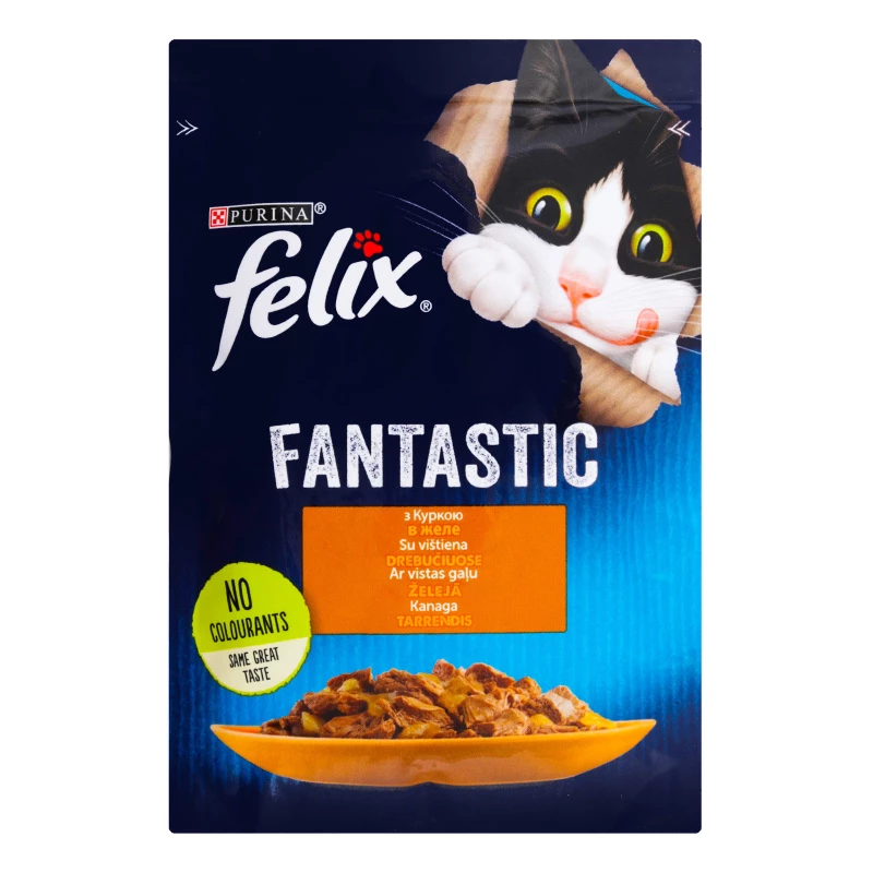 Корм вологий для котів Purina Felix Fantastic з куркою, 85 г (7613039788097)
