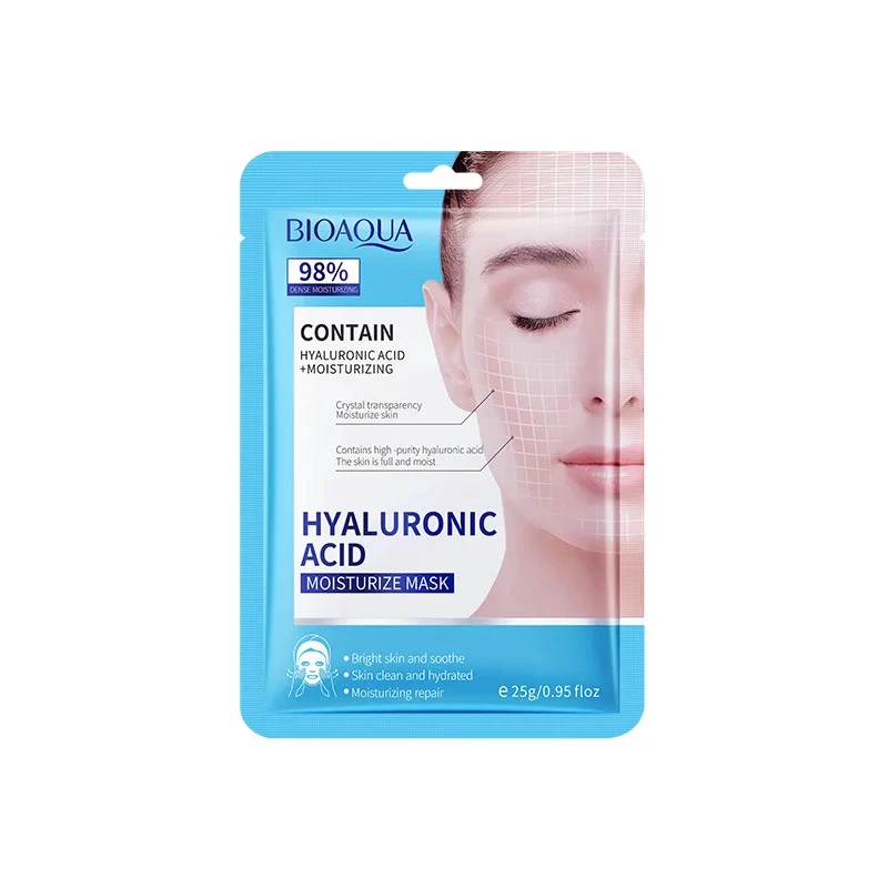 Тканинна маска для обличчя з гіалуроновою кислотою Bioaqua Hyaluronic Acid Moisturize Mask (NO.BQY80878)