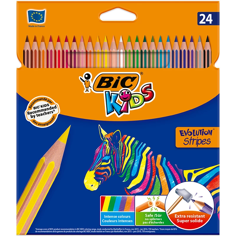 Набір кольорових олівців BIC Kids Evolution, 24 шт.