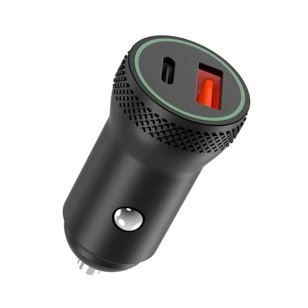 Автомобільний зарядний пристрій XO CC33 1 USB QC 3.0 + Type-C PD 18W Black (XO-CC33-37)