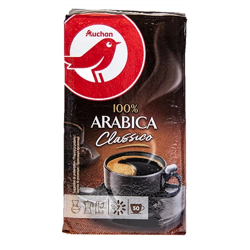 Кава Auchan Arabica Classico мелена 250 г (3245678169056)