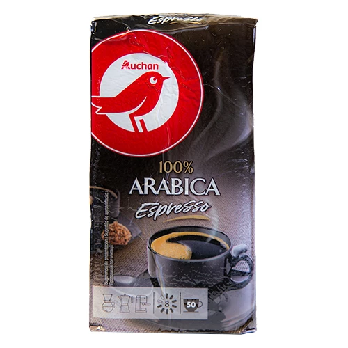 Кава Auchan Arabica Espresso мелена 250 г (3245678169100)