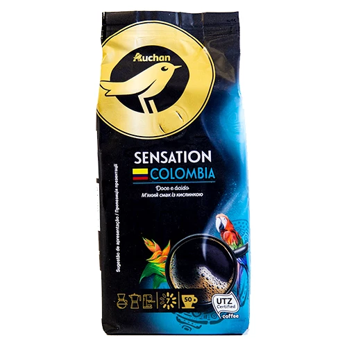 Кава Auchan Sensation Colombia мелена 250 г (3245678169384)
