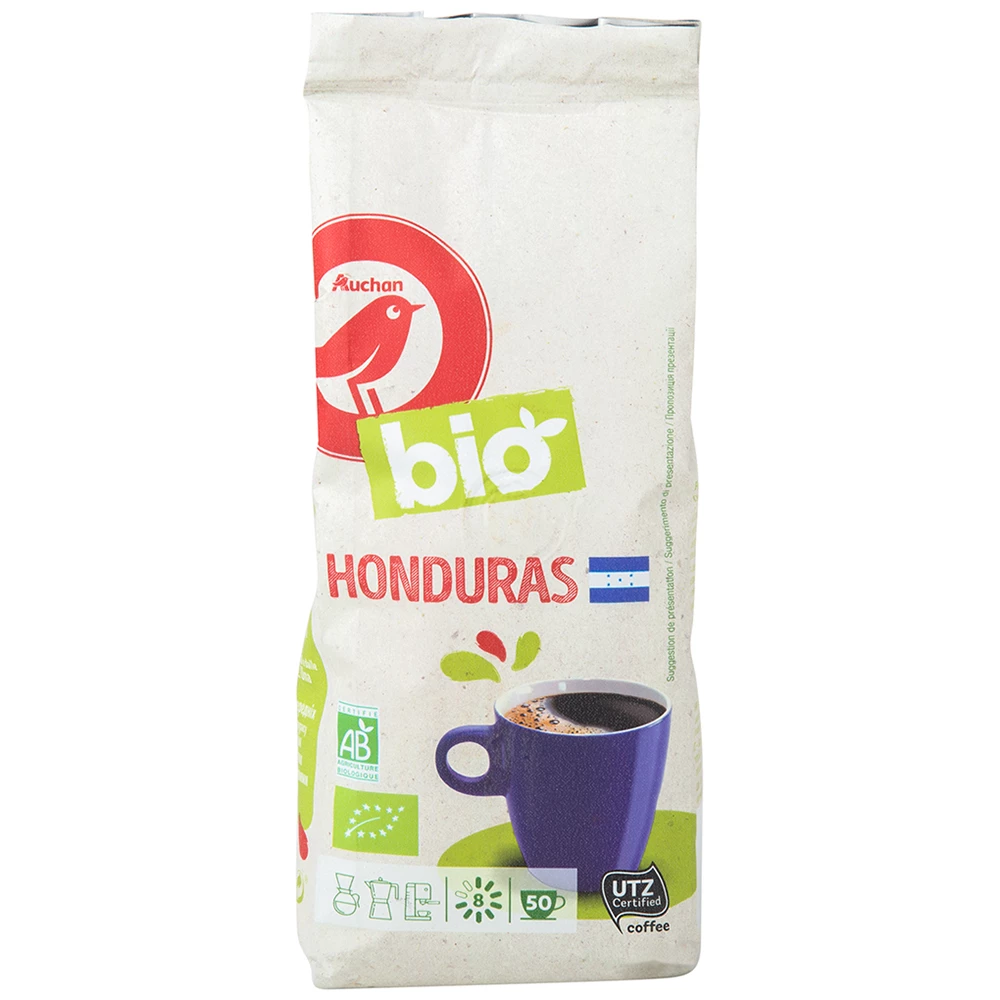 Кава Auchan Bio Honduras мелена 250 г (3245678169469)