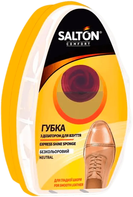 Губка Salton для взуття з дозатором з гладкої шкіри безбарвна №52/34