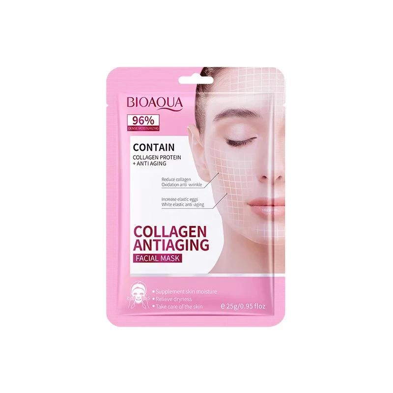 Тканинна маска для обличчя антивікова з колагеном Bioaqua Collagen Antiaging Facisal Mask (NO.BQY80854)