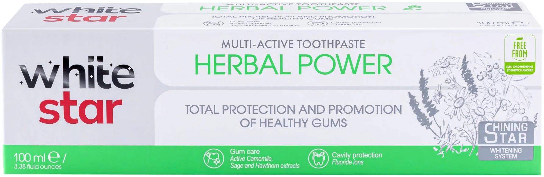 Мультиактивна зубна паста White Star Herbal Power 100 мл (3800237400317)
