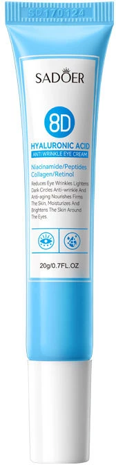 Крем для шкіри навколо очей Sadoer 8D Hyaluronic Acid Eye Cream з гіалуроновою кислотою 20 г (NO.SD05892)