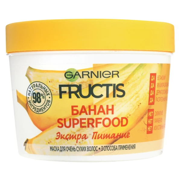 Маска для волосся Garnier Fructis Super Food Екстра Живлення Банан