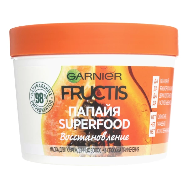 Маска для волосся Garnier Fructis Super Food Відновлення Папайя
