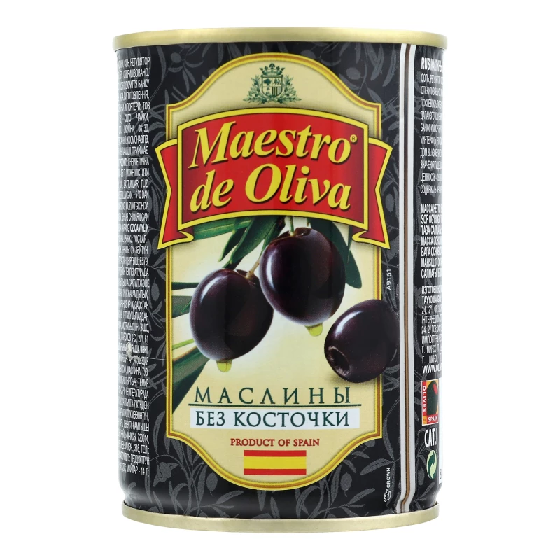 Маслини Maestro de Oliva без кісточки 280 г (8436024294750)